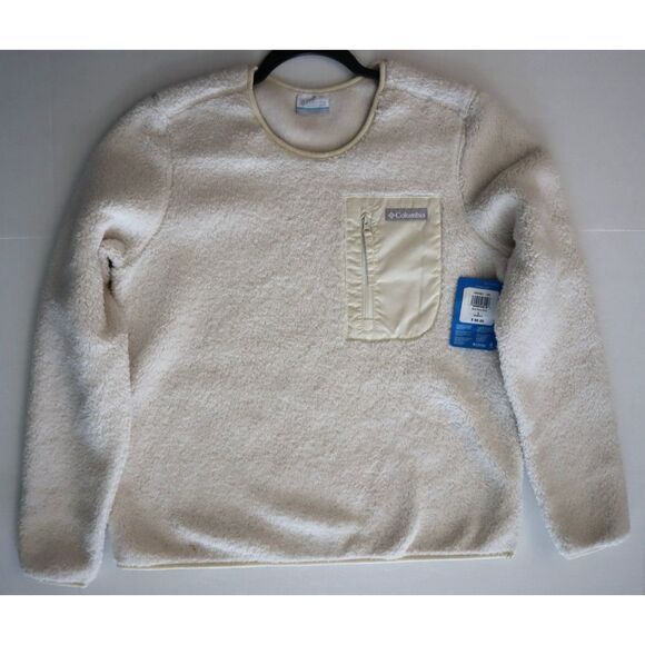 Columbia 1958651-192 Women Sz L Ivory West Bend Fleece Crew Neck Sweatshirt - Picture 9 of 10